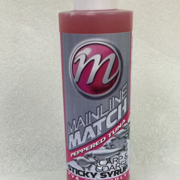 Mainline Match carp & coarse sticky syrup peppered tuna 250ml