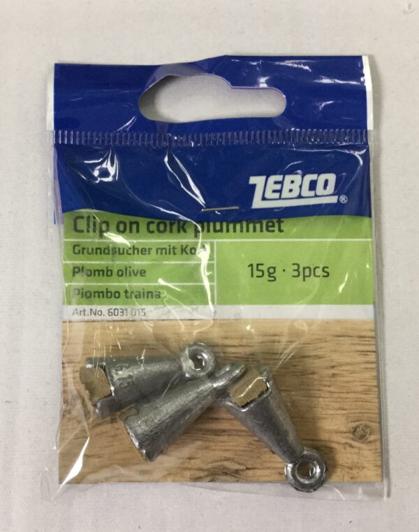 Zebco  clip on cork plummet 20gr - Afbeelding 2